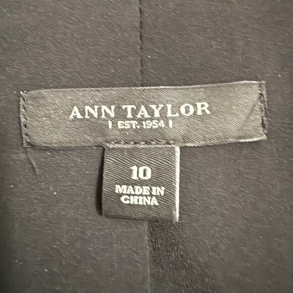 Ann Taylor Black Gray Wool Blend Blazer Size 10 - Picture 7 of 8